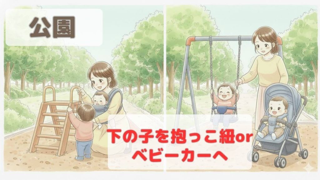 公園での過ごし方についてのイラスト